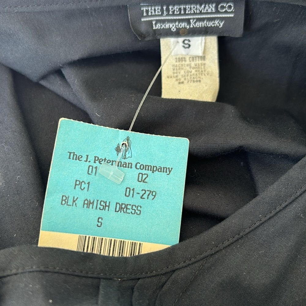 Vintage The J. Peterman Company Cotton Black Amish Dress Nwt — image 6 of 8